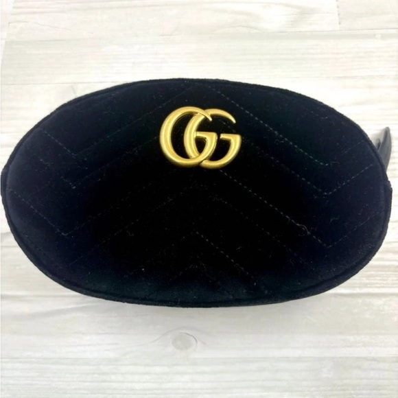Gucci Black Belt Bag with Gold Details main image 6